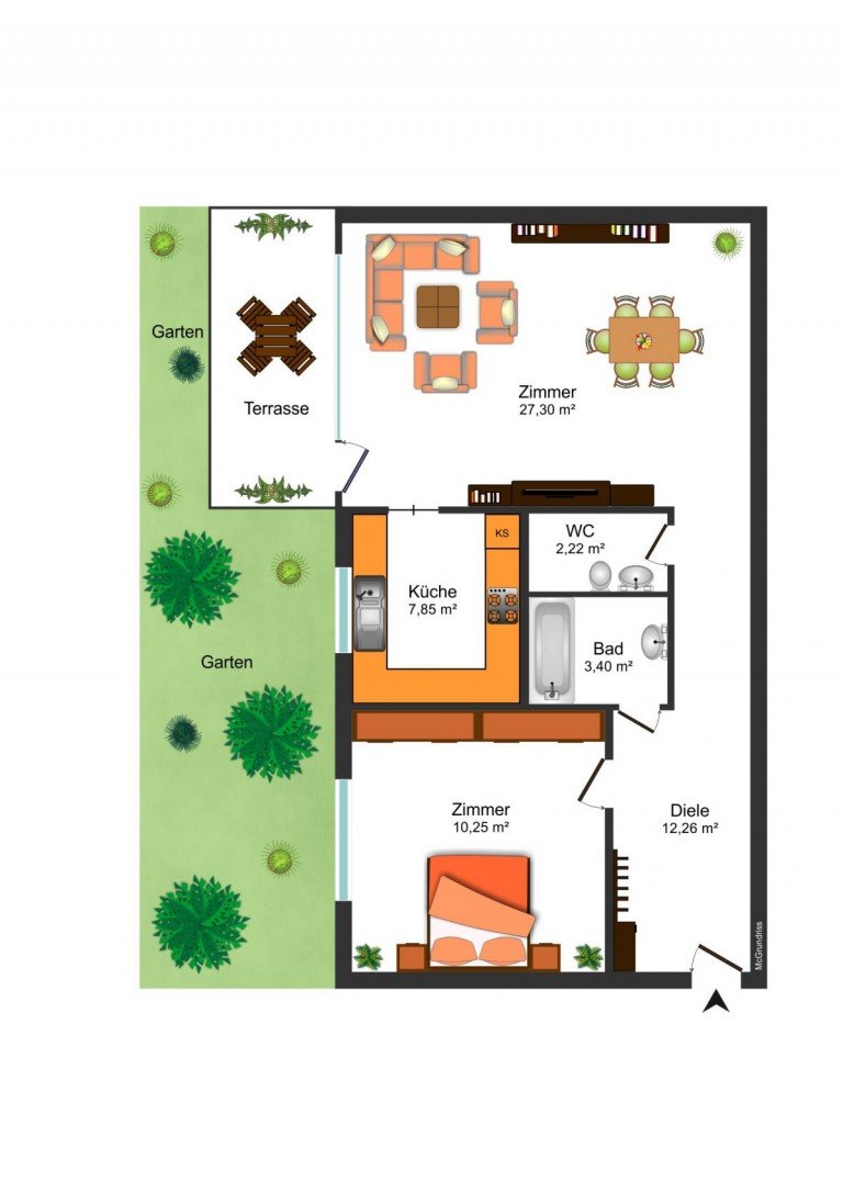  Waldbronn Wohnung coming soon: bezahlbare 2-Zi.-Wohnung mit Terrasse, Gartenanteil und TG-Stellplatz